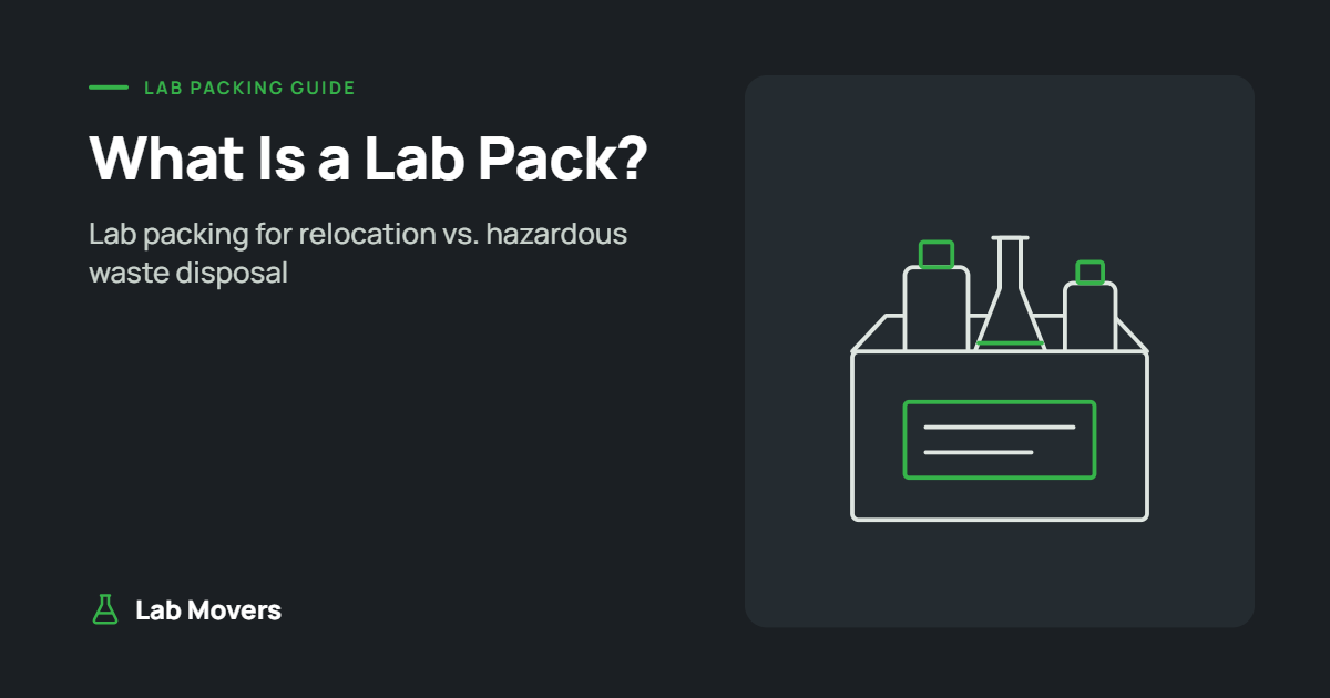 What Is a Lab Pack? Lab Packing for Relocation vs. Hazardous Waste Disposal